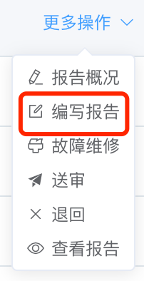 编辑报告按钮